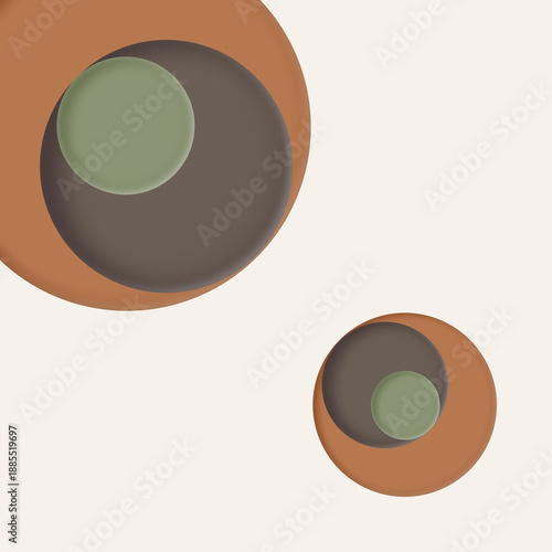 Single Abstract Circle with Negative Space, Minimalist Modern Background, Contemporary Geometric Wall Art for Branding and Editorial Design