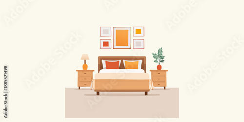 Modern bedroom interior design featuring a luxury sofa and stylish furniture with a lamp and decor inside a contemporary home apartmentModern living room interior design featuring a luxury sofa an