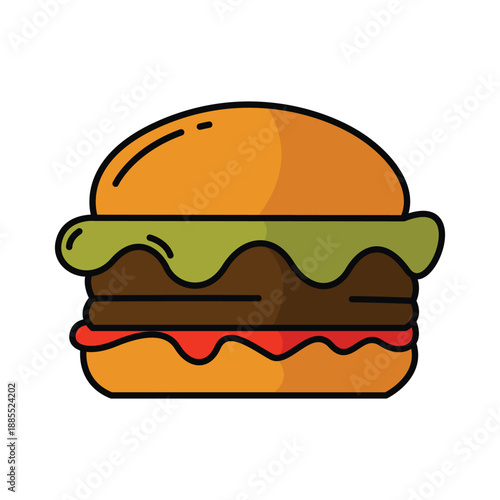Burger logo design template