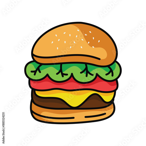 Burger logo design template