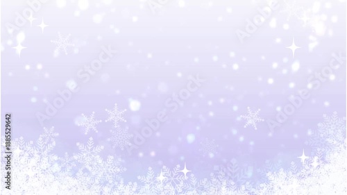 幻想的な雪の降る背景アニメーション