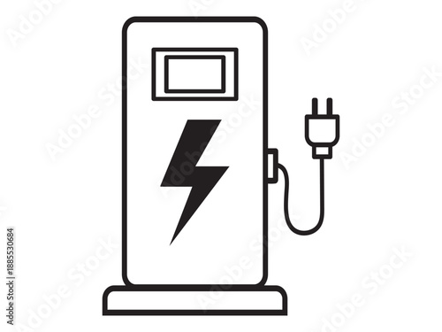 Electric vehicle charging station Vector