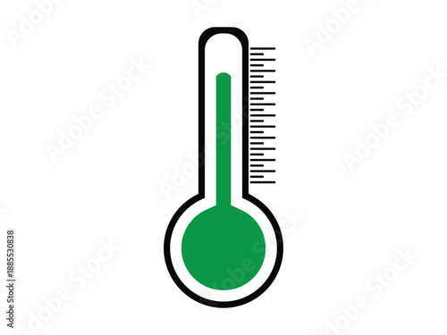 Green thermometer Vector