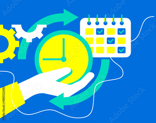 Time management and productivity concept illustration