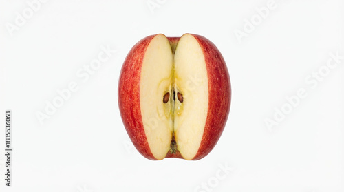 Thin vertical slice of red gala apple
