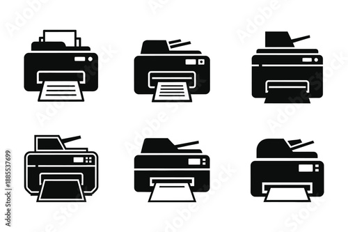 Copier icon silhouette vector illustration design