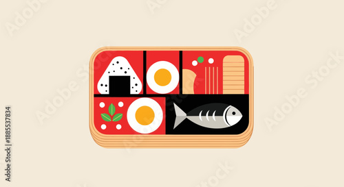 Bento box illustration