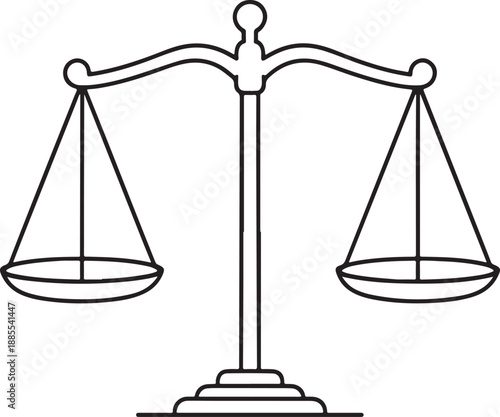 Balance Scale Icon Justice Law Symbol