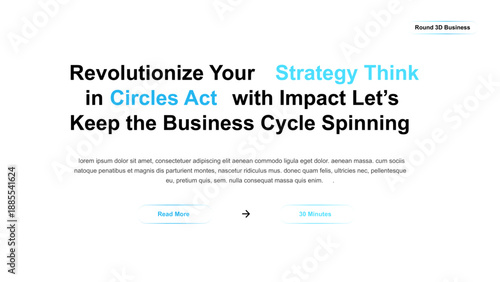 Round 3D Business Infographic