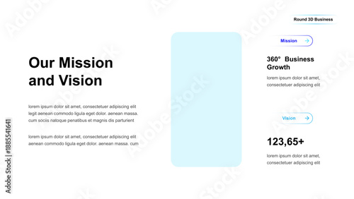 Round 3D Business Infographic