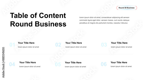 Round 3D Business Infographic