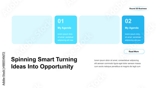 Round 3D Business Infographic