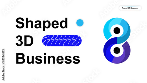 Round 3D Business Infographic