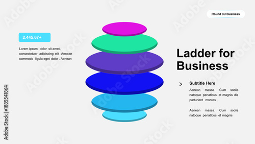 Round 3D Business Infographic