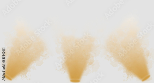 Fotografie Stage light and golden glitter lights on floor