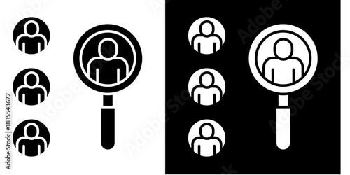 Data Sample Icon Set White Glyph Style Collection