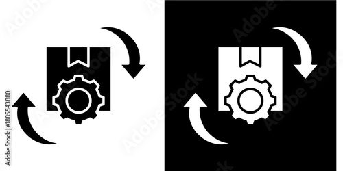 Product Development Icon Set White Glyph Style Collection
