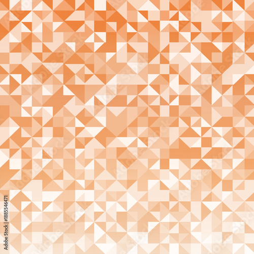 Abstract Background with Geometric Triangles – Orange Gradient Mosaic Texture