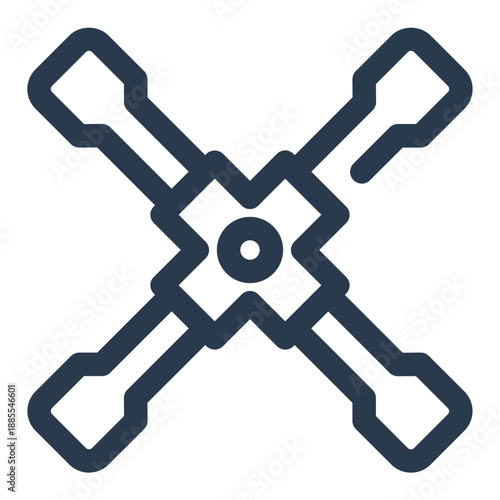 Wheel Brace lug wrench tire change tool icon