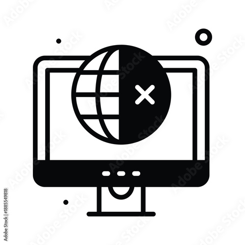 Take a look at this amazing glyph icon of digital divide, unequal access