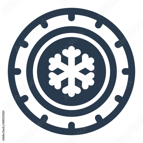 Snow Tire winter wheel with deep tread for icy roads