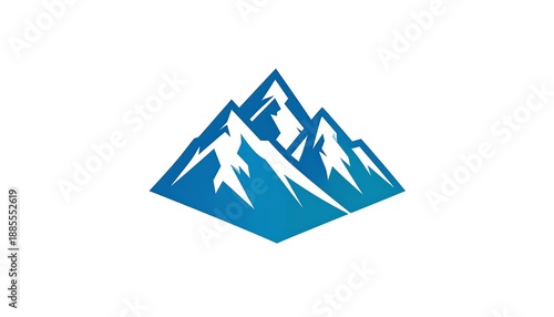 Majestic Mountain Peaks - A Minimalist and Modern Logo Design.