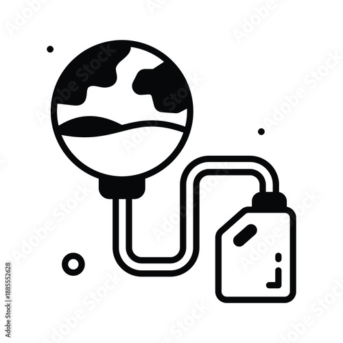 Get a glimpse of this modern glyph icon of resource depletion