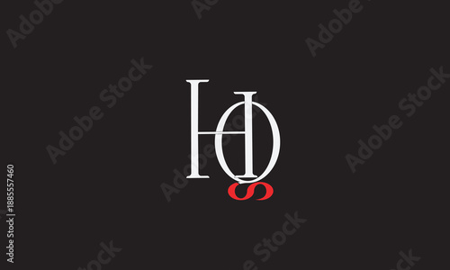 HQ, QH , Q , H , Abstract Letters Logo Monogram