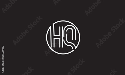 HQ, QH , Q , H , Abstract Letters Logo Monogram