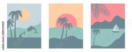 minimalistic summer posters