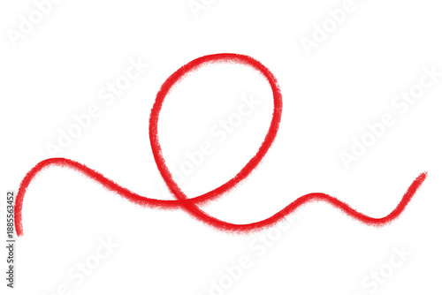 Φωτογραφία Curved line with loop isolated on white