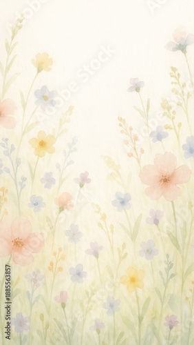 Delicate watercolor floral mobile wallpaper