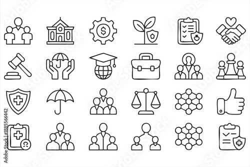 Trust and Compliance Icons for Business Management Interfaces