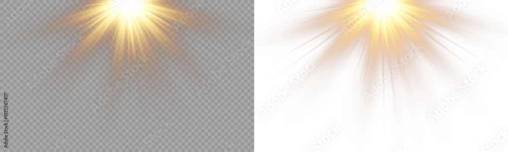Obraz premium PNG transparent sunlight special lens flare light effect. Stock royalty free PNG image