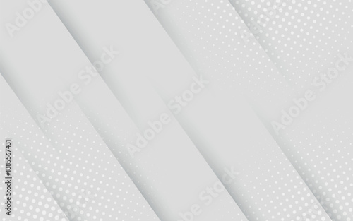 Grayish white abstract background with modern scratched lines pattern. Minimalist geometric design with halftone dots combination for cover, banner, brochure, and certificate. VOL. 5