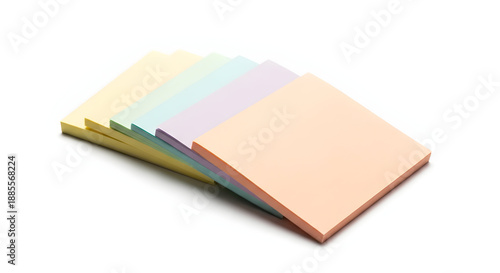 Wallpaper Mural Colorful stack of pastel post-it notes on white background Torontodigital.ca