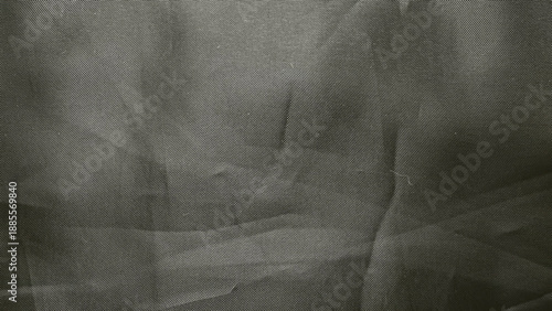 Schilderij op canvas closeup black tulle mesh fabric texture with elegant wrinkles and subtle folds f
