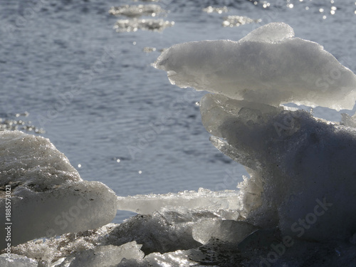 Drift ice on the Elbe in January