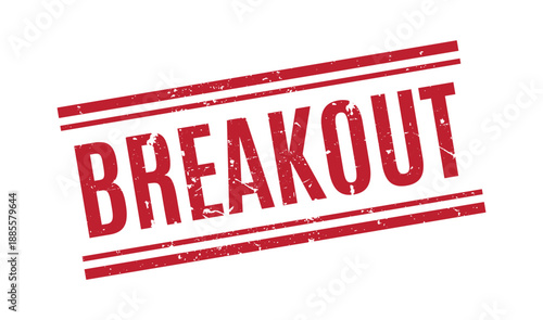Modern red double line breakout stamp with grunge effect for creative workshop sessions and business events