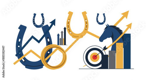 A minimalist, geometric design featuring a stylized financial symbol. Ideal for illustrating topics related to finance, investment, or economic growth