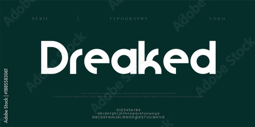 Dreaked, Creative digital sport Modern Future Alphabet Font. Typography urban style fonts for technology, digital, movie logo design regular and italic. vector illustration
