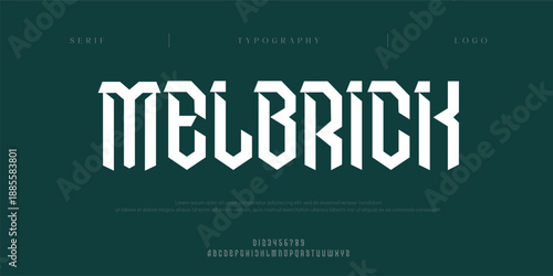 Melbrick, Creative digital abstract modern alphabet fonts. Typography electronic digital game music future creative italic font design concept. vector illustration
