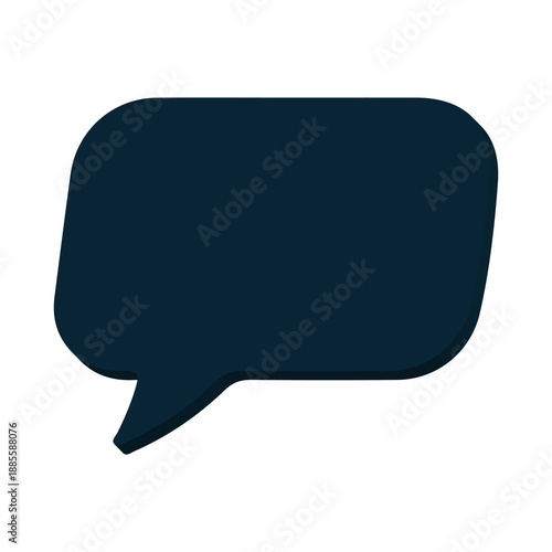 Chat message bubble icon, conversation communication symbol isolated transparent background