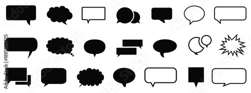 Set of speech bubble  speech bubble icons vector set, comic dialog clouds Big set of speech bubbles.  Blank Bubbles | Communication Symbol 