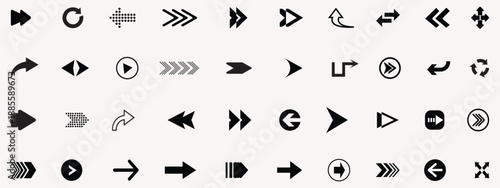 Arrow set icon.   Arrow black colored. vector icon. Arrows vector collection. Vector  arrow signs, black arrows icons. Vector illustration.