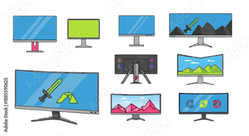 Set of flat icons for healthcare and medical technology
