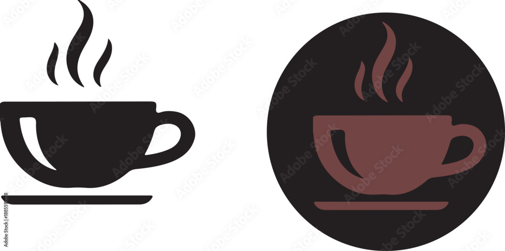 Obraz premium Coffee cup icon set.