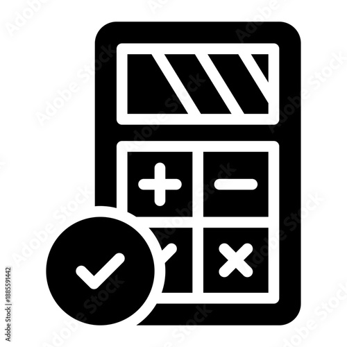 calculating glyph icon