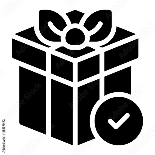 gift glyph icon