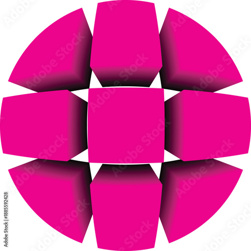 Abstract flowing plastic form vibrant and dynamic modern vector design